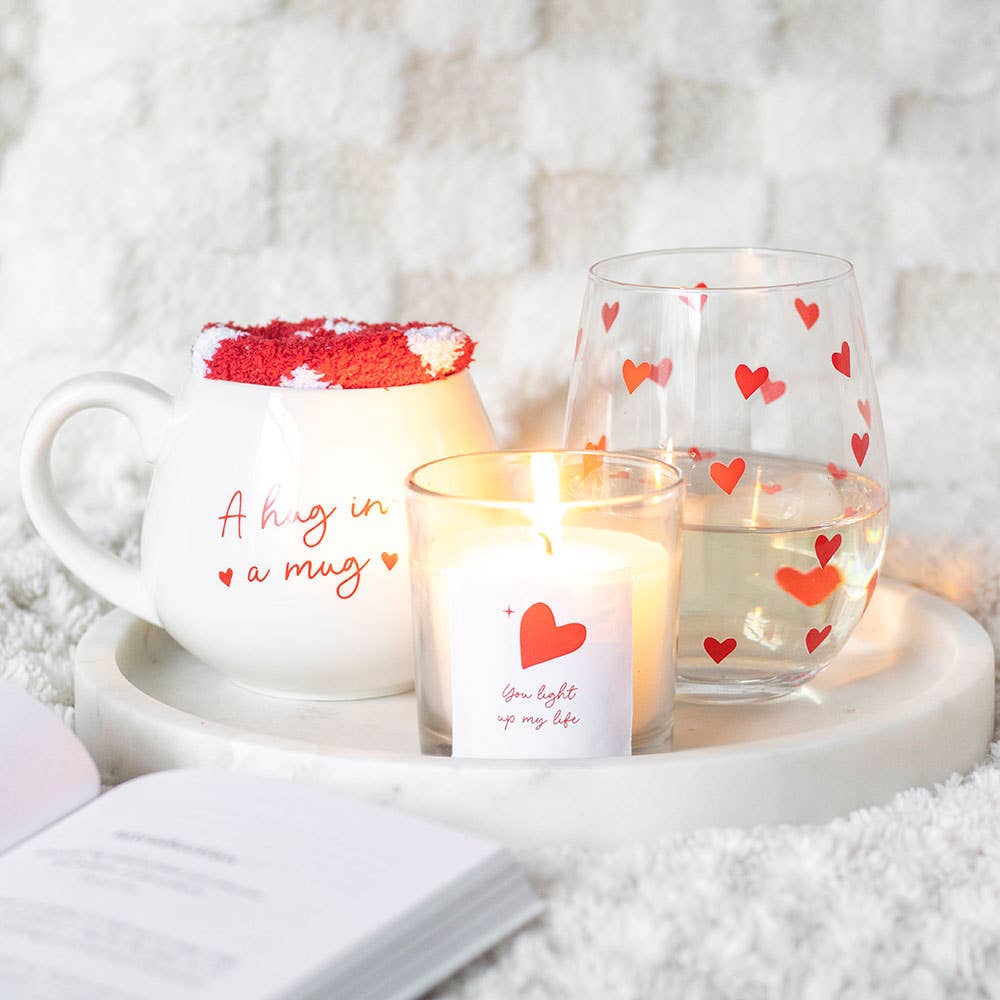 Steelloos glas met hartjesprint – Een vleugje liefde in elk drankje ❤️