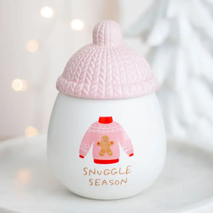Roze Snuggle Season kersttrui Oil Burner