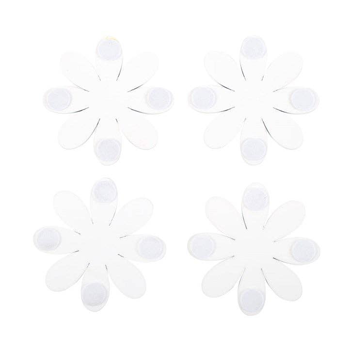 Set van 4 onderzetters in de vorm van een madeliefje