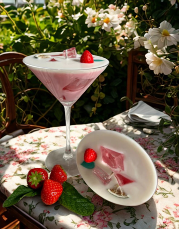 Strawberry Mojito โ Een Verfrissende Cocktail Kaars ๐๐โจ
