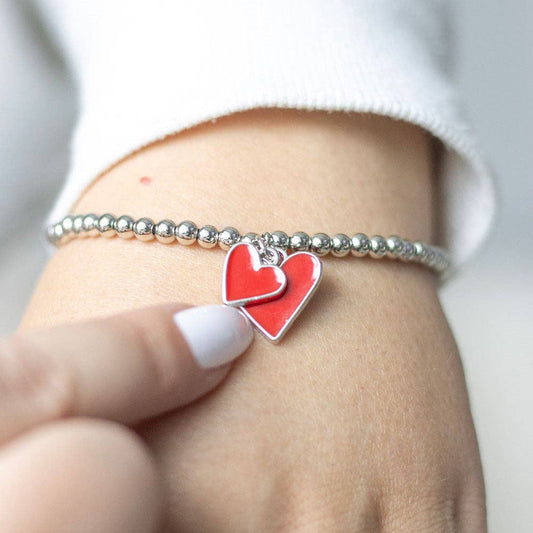Armband met rood geΓ«mailleerd hart β Een dagelijks gebaar van liefde β€οΈ