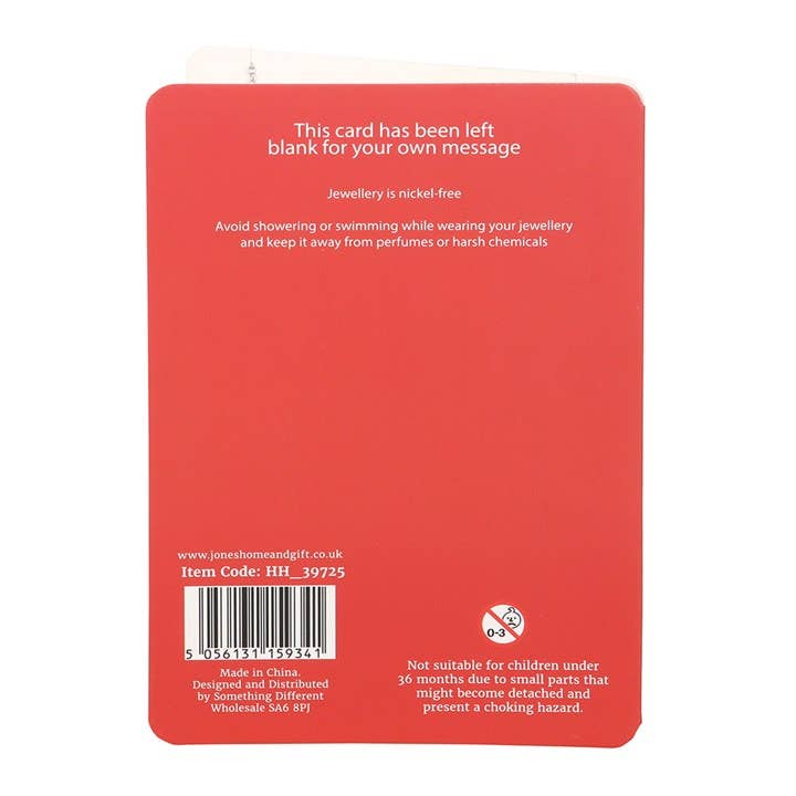 You Are Loved Heart Hanger Necklace Wenskaart