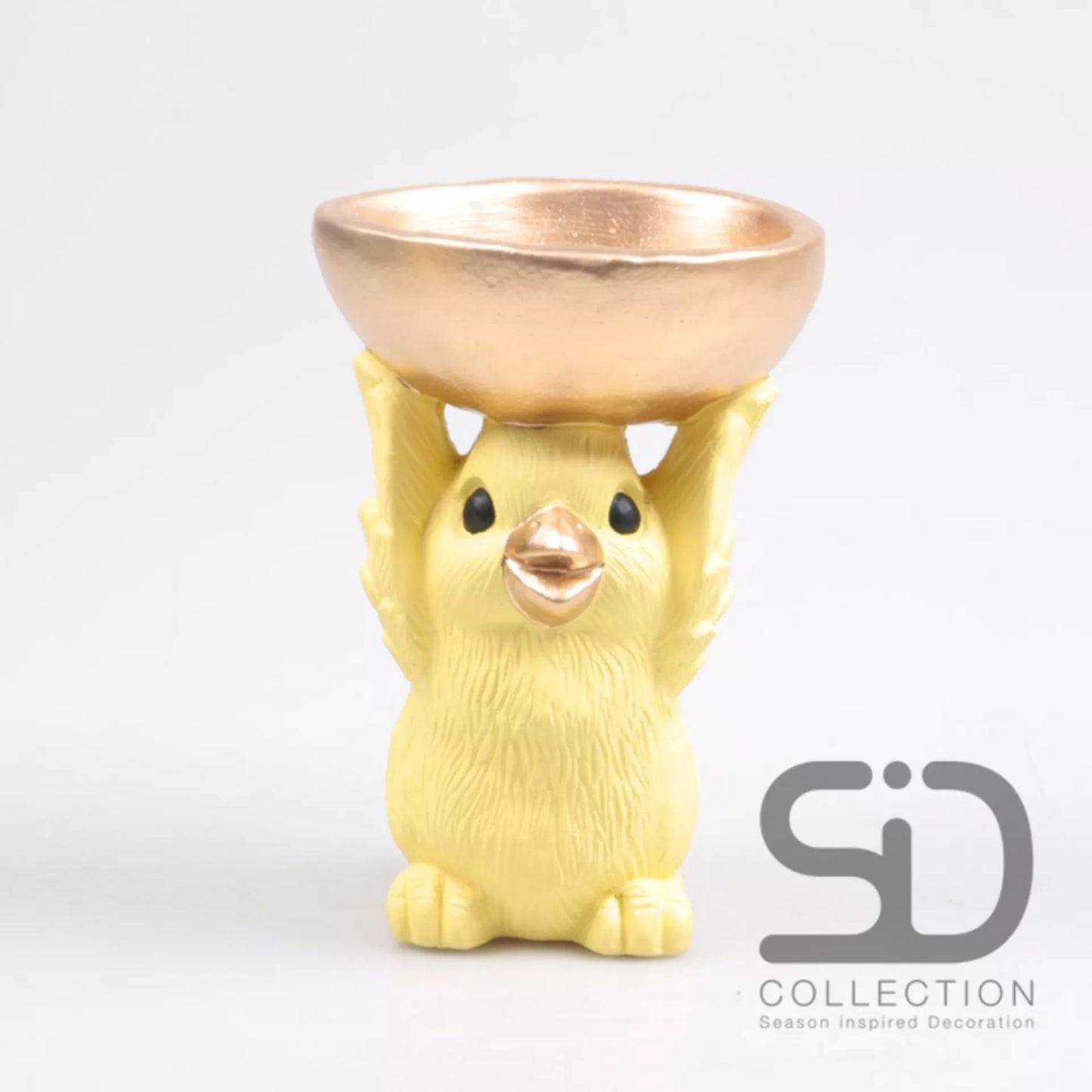 Vogel met Schaal – Geel | Aardewerk 🐦🌿