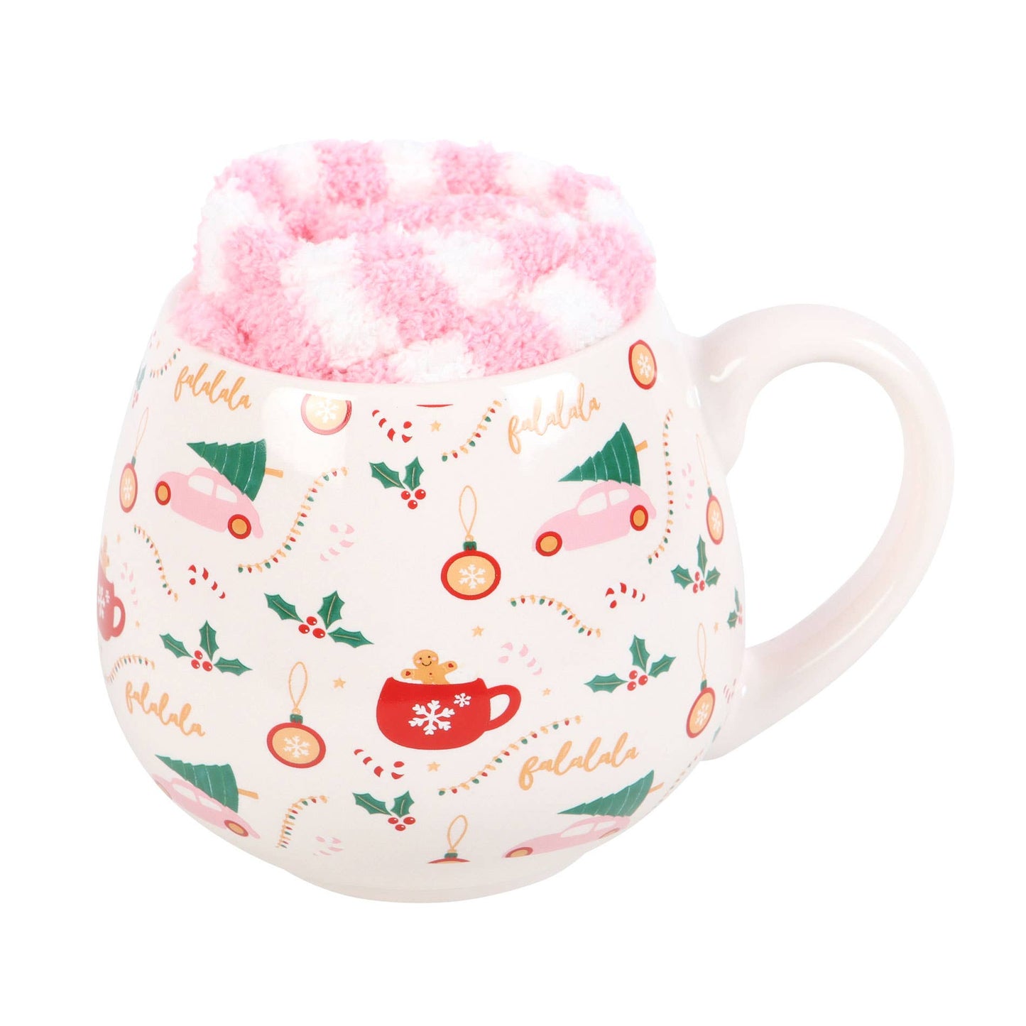 Sugarplum Leuke set met mok en sokken met kerstprint