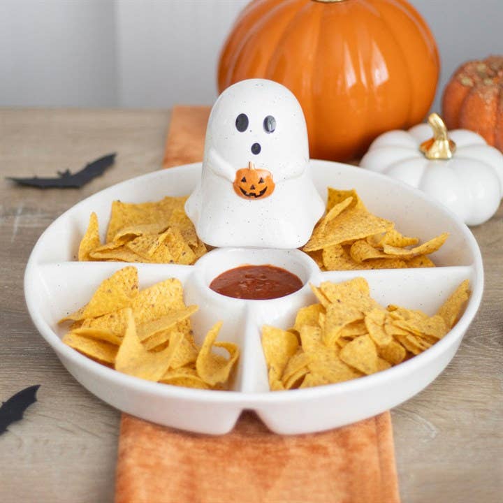 Ghost Halloween Chip & Dip Snack Serveerschaal