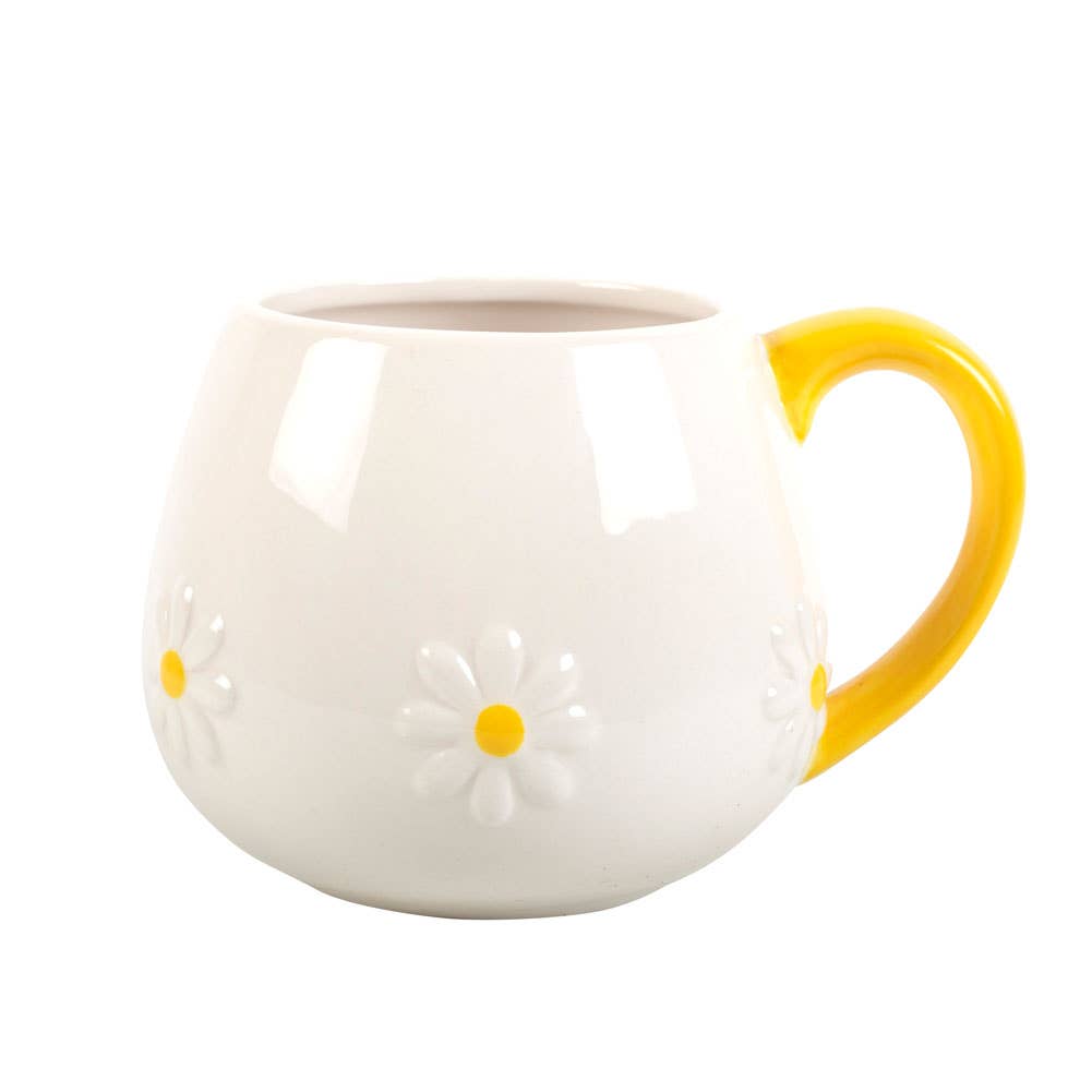 Ronde mok met daisy-bloem🌼