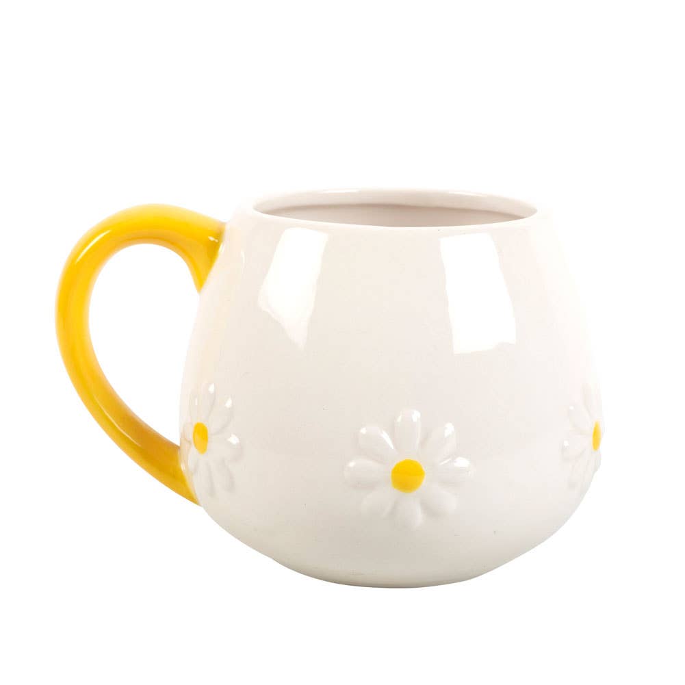 Ronde mok met daisy-bloem🌼