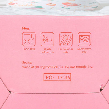 Sugarplum Leuke set met mok en sokken met kerstprint