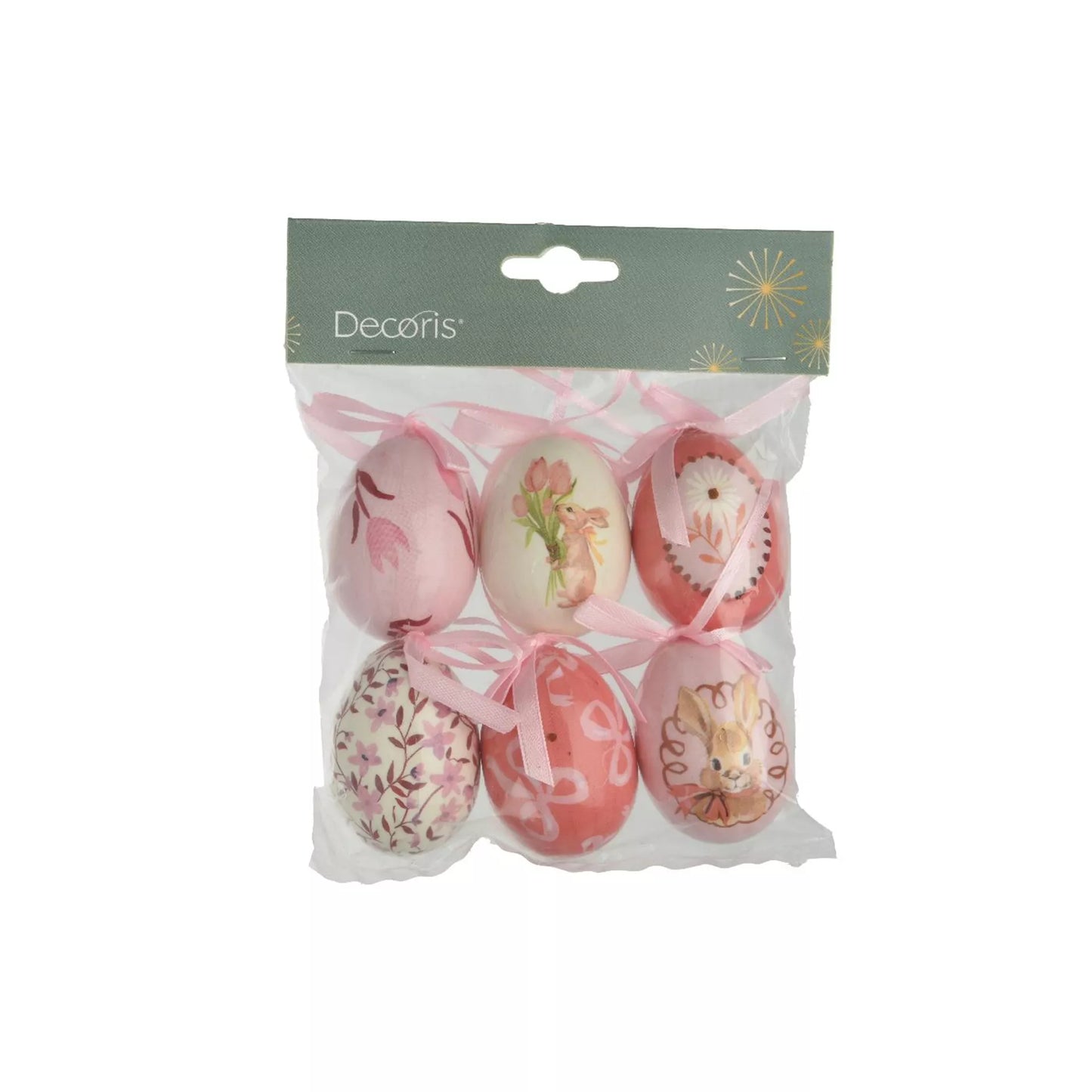 Paasei Set – 6 Stuks | Roze Konijn