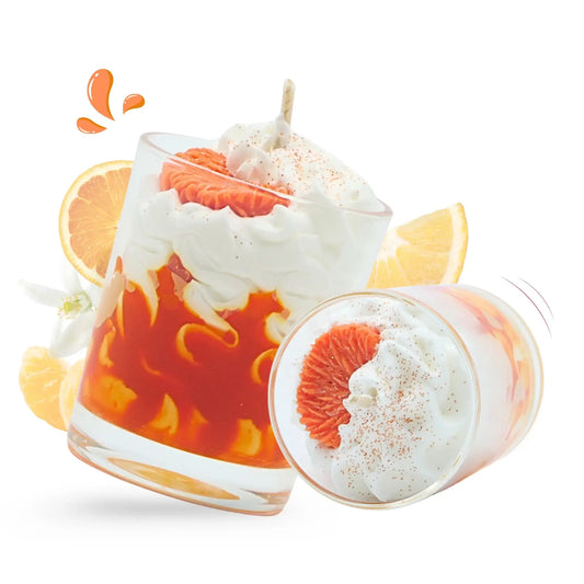 Herfst sinaasappel kaars