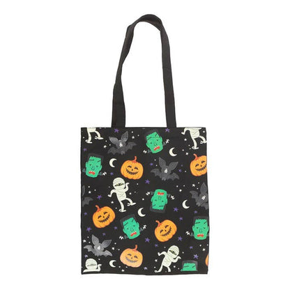 Monster Mash Halloween Print Polykatoenen Tas