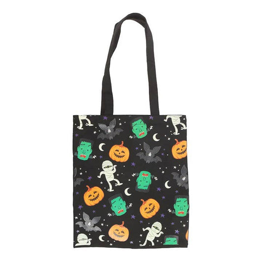 Monster Mash Halloween Print Polykatoenen Tas