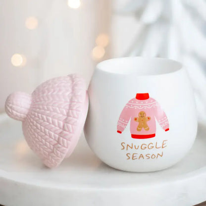 Roze Snuggle Season kersttrui Oil Burner