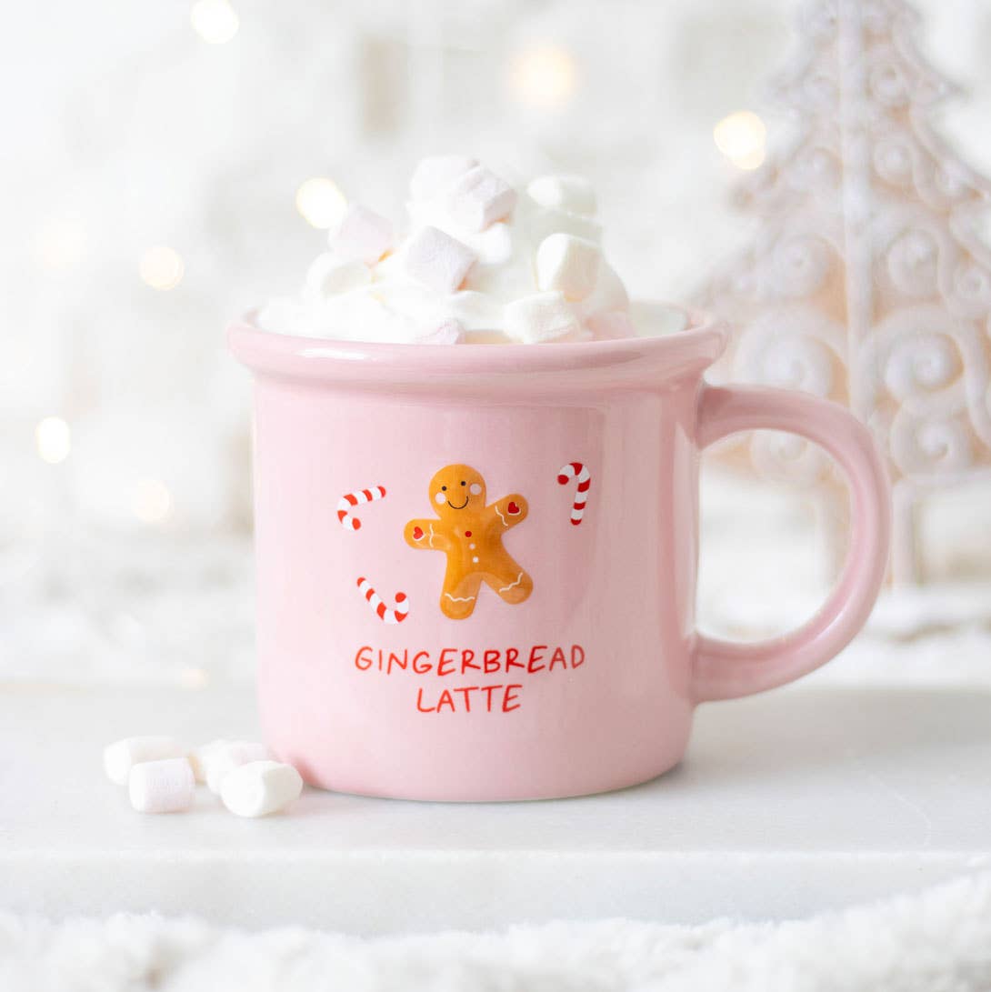Roze Gingerbread Latte kerstmok