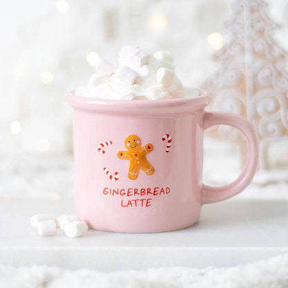 Roze Gingerbread Latte kerstmok